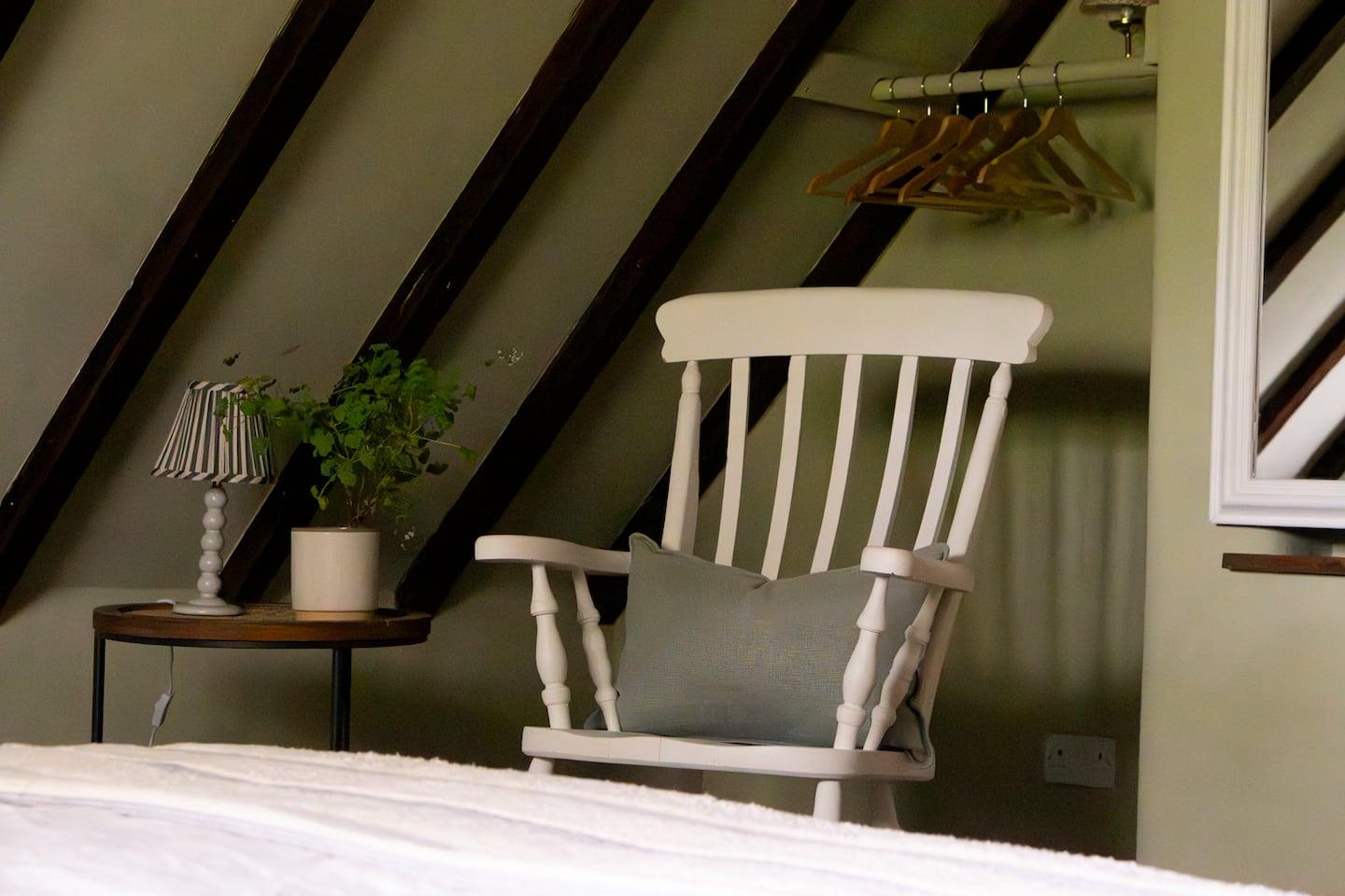 Chair under the eaves