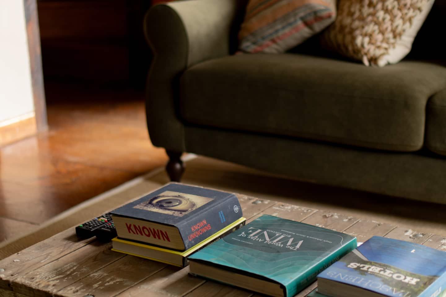 Books on the coffee table